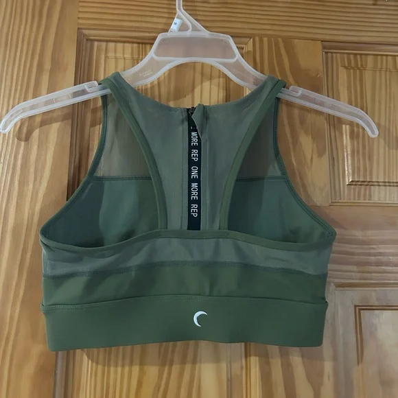 Olive Green Sports Bra - Picture 3 of 3